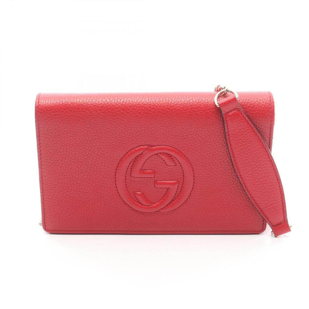 Gucci Soho Shoulder Bag Leather Red